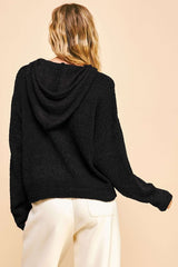 Davi & Dani Drop Shoulder Long Sleeve Hooded Sweater