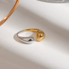 Stainless Steel Two-Tone Open Ring OutfitFlow