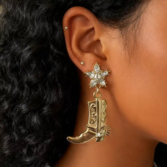 Western Style Boot Dangle Earrings OutfitFlow