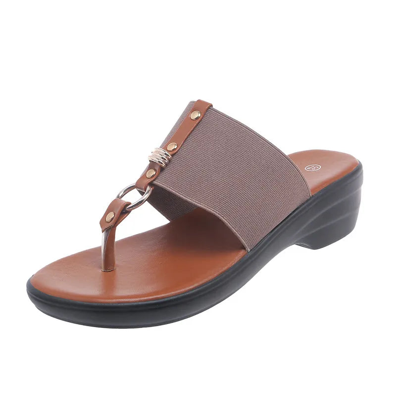 Toe Post Wedge Sandals OutfitFlow