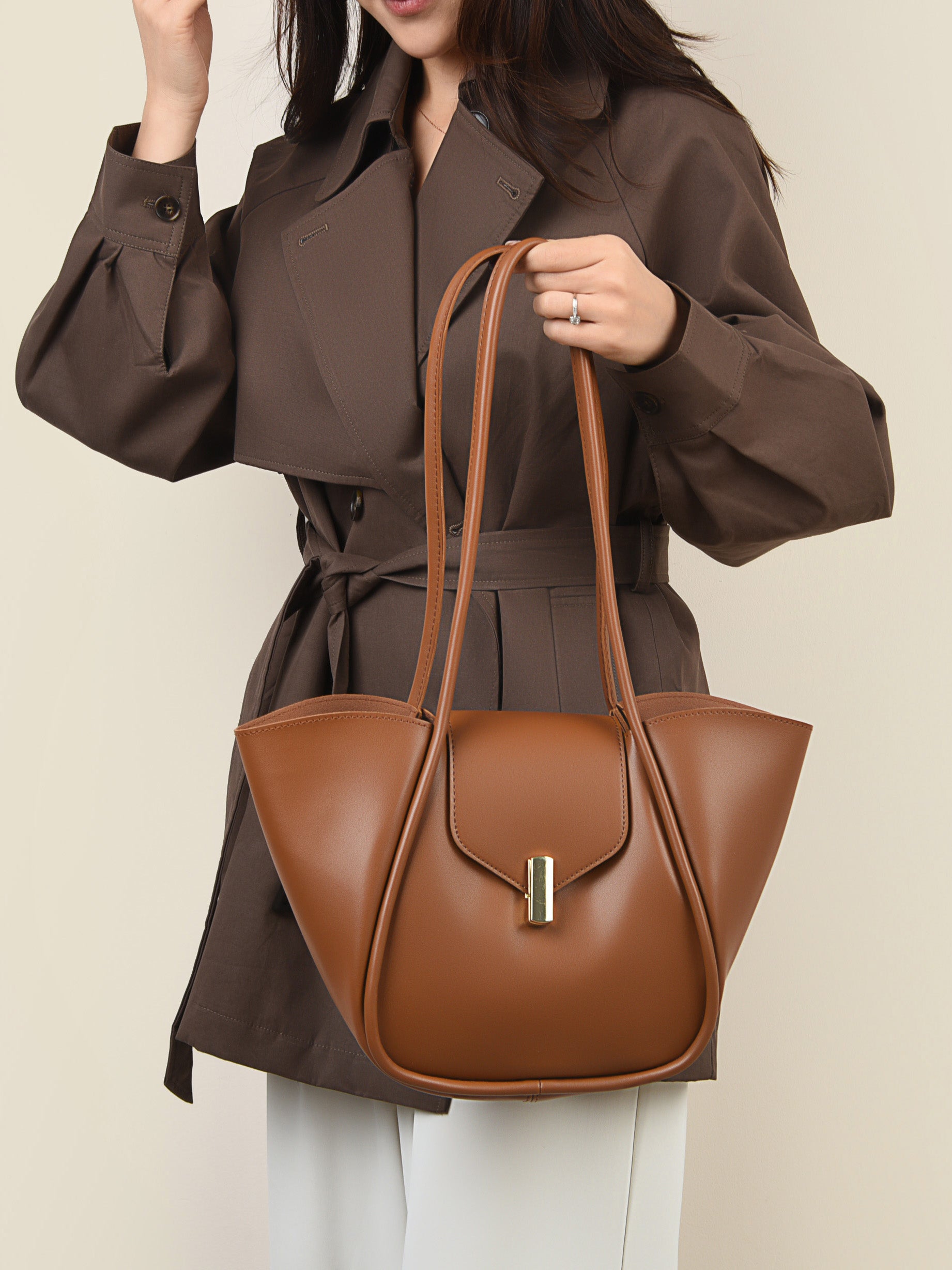 Outfit Flow - PU Leather Shoulder Bag with Pouch