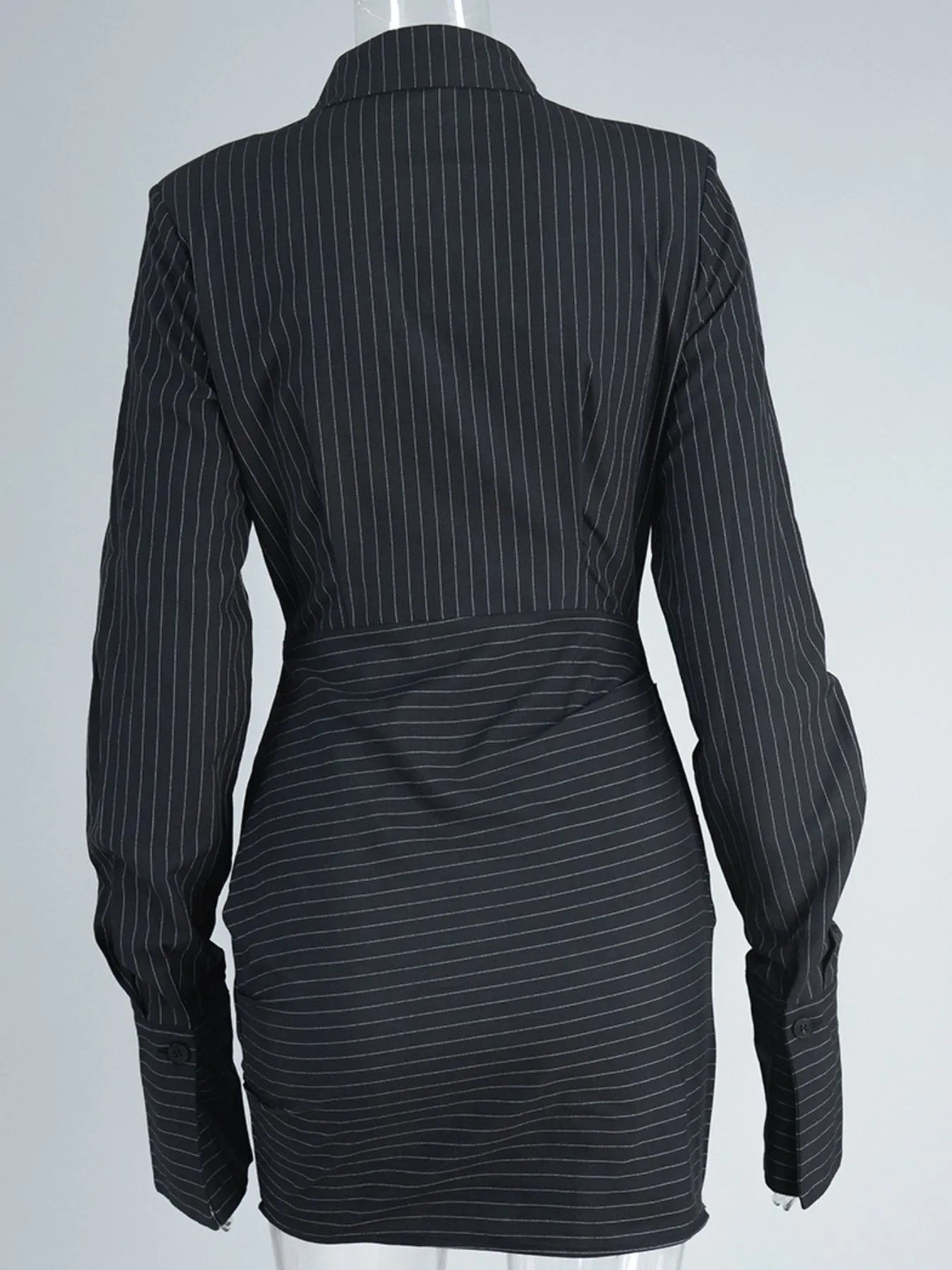Striped Long Sleeve Shirt Dress OutfitFlow