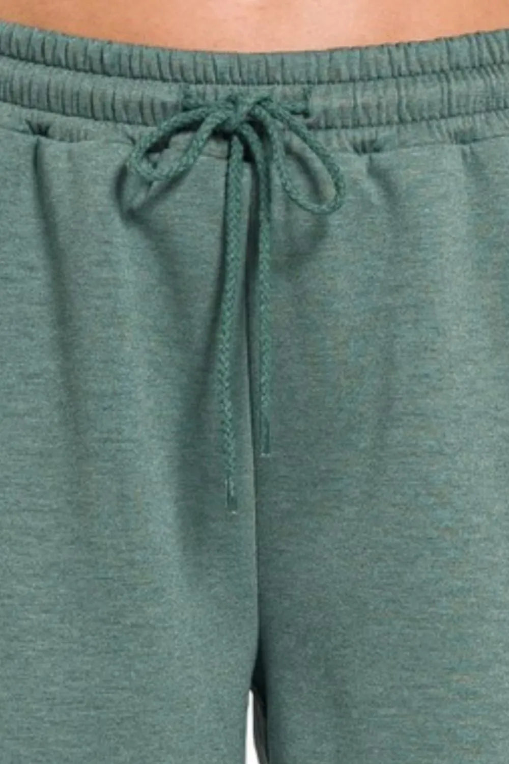 Zenana Scuba Thigh Pocket Shorts OutfitFlow