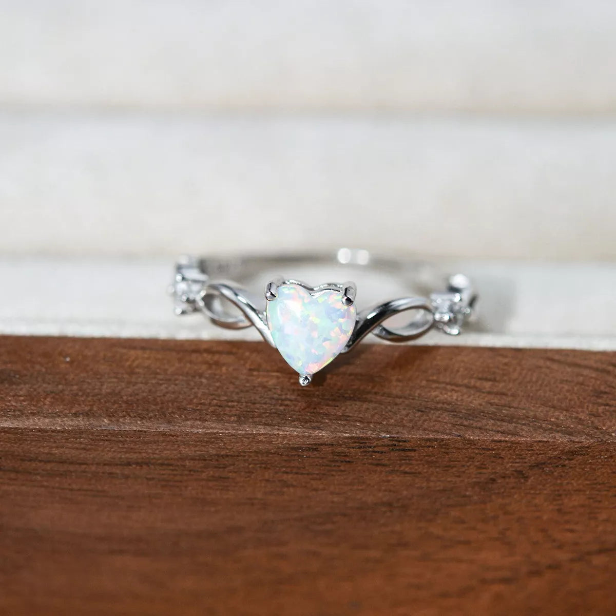 925 Sterling Silver Zircon Heart Ring OutfitFlow