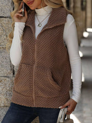Zip-Up Vest Coat Trendsi