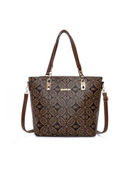 6-Piece Geometric Pattern Bag Set OutfitFlow