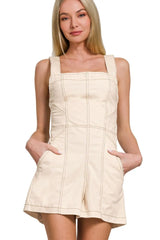 Zenana Tie Back Romper OutfitFlow