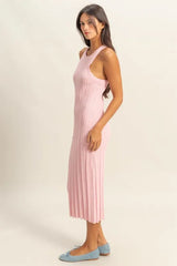 HYFVE Round Neck Bodycon Ribbed Knit Dress OutfitFlow