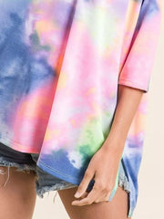 BiBi Tie Dye Print Low Gauge Knit Top OutfitFlow