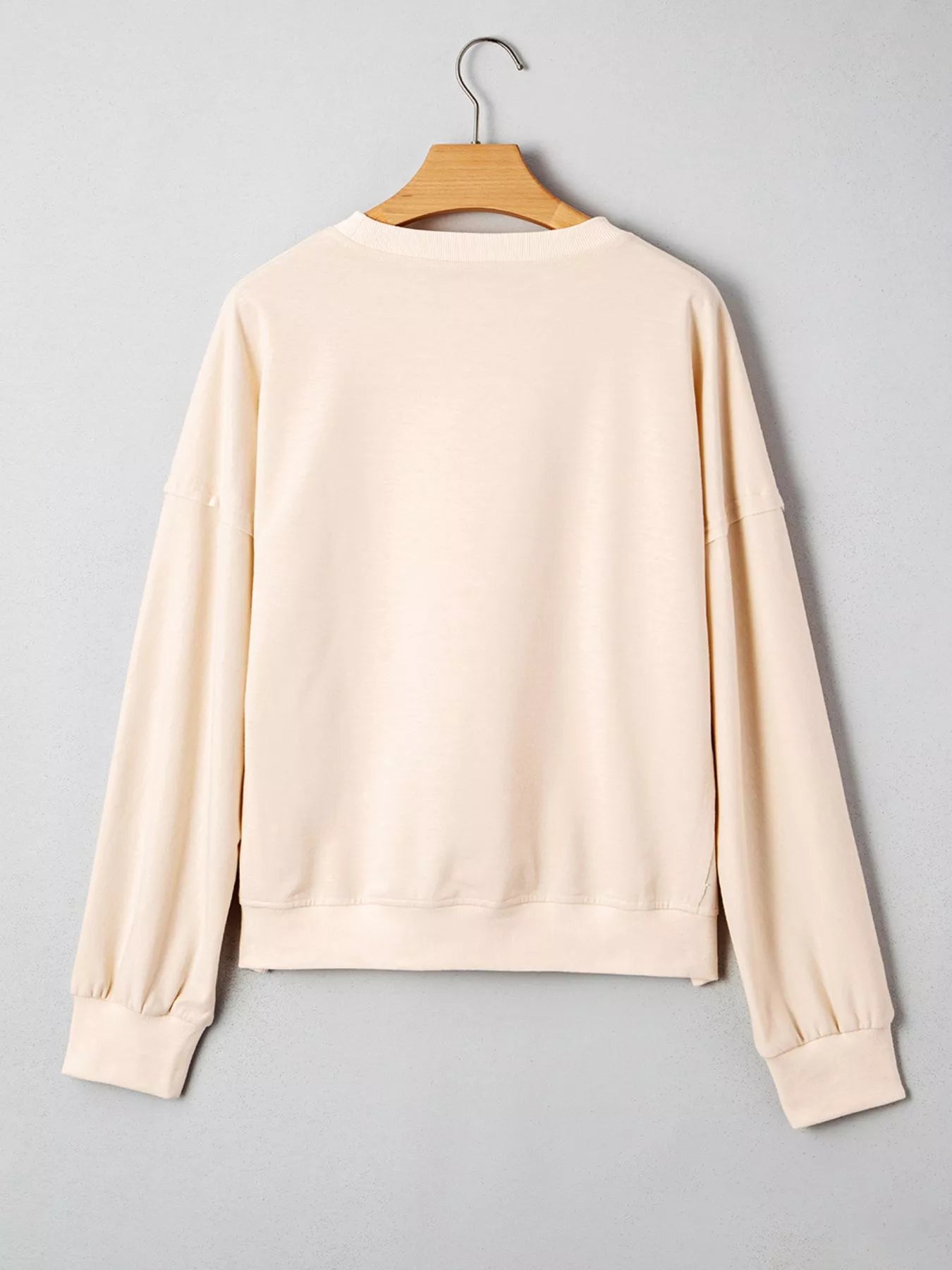 Raw Edge Flower Patch Drop Shoulder Casual Top OutfitFlow