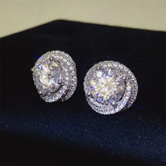 6 Carat Moissanite 925 Sterling Silver Earrings OutfitFlow