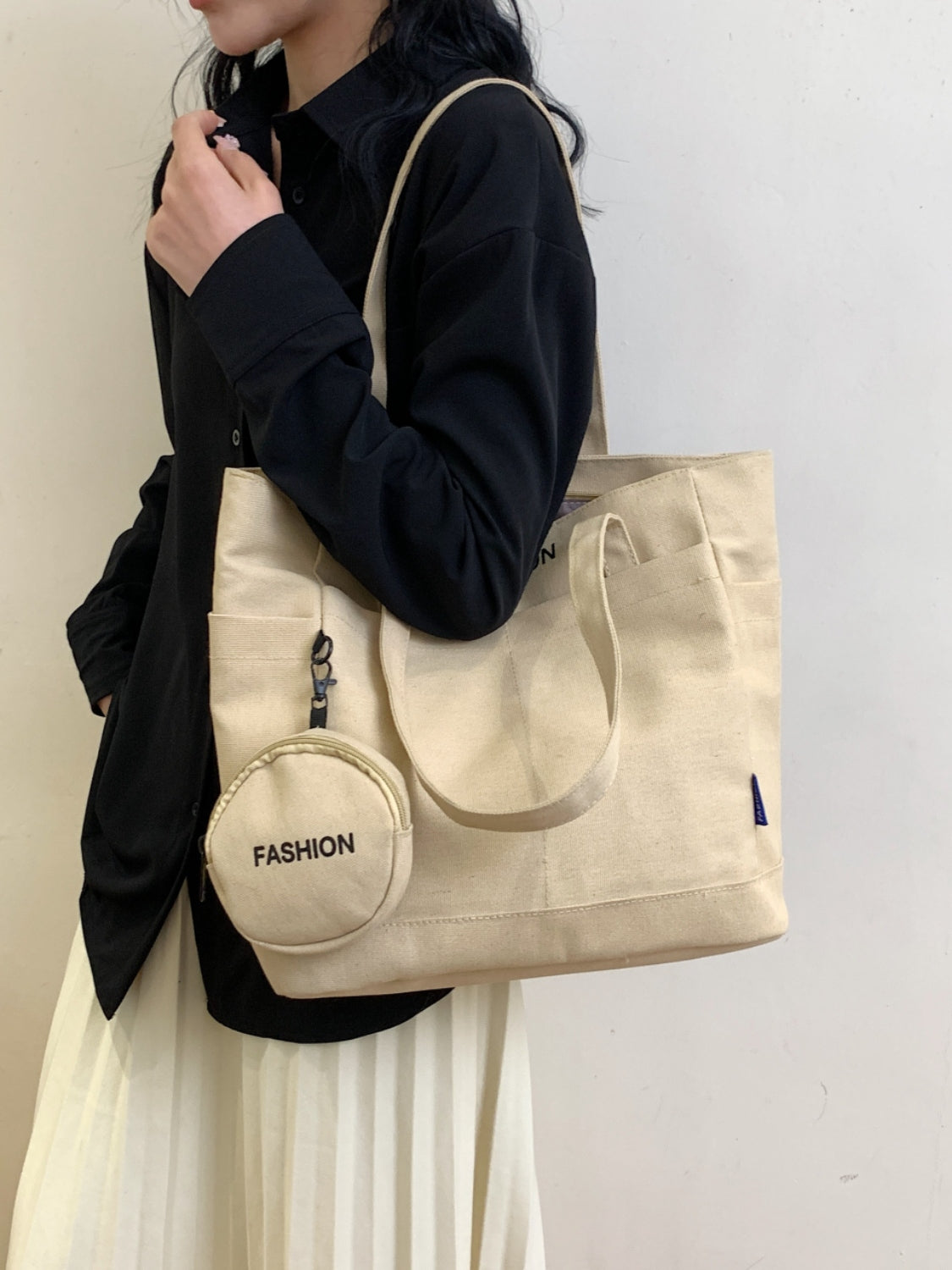 Outfit Flow - Canvas Tote Bag with Pouch