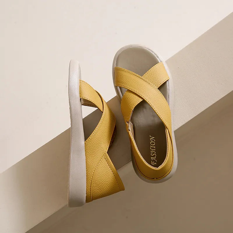 Crossover Platform Comfort Sandals OutfitFlow