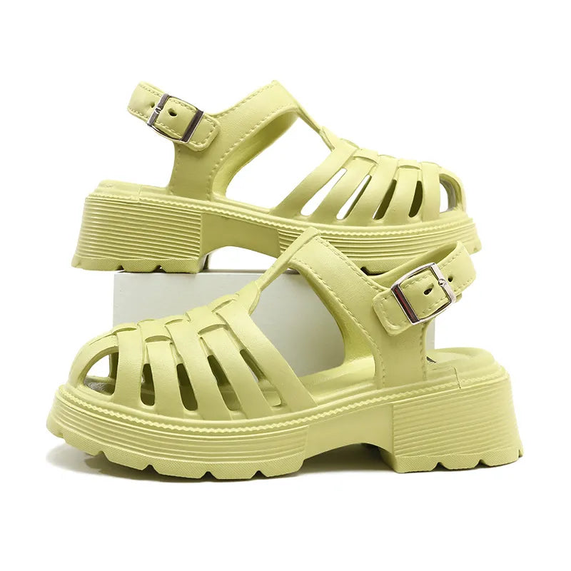 Round Toe Platform Sandals OutfitFlow