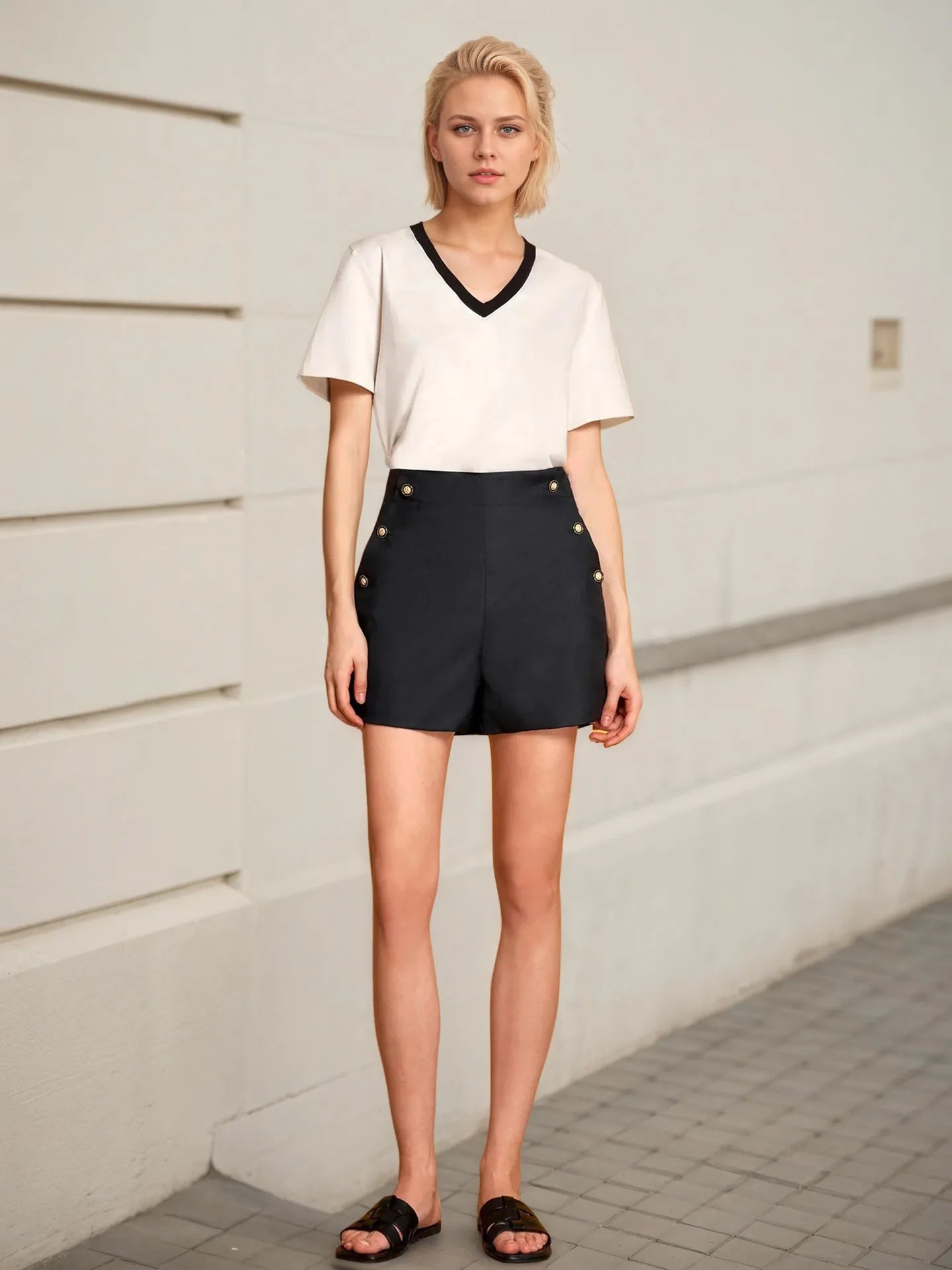 High-Waisted Shorts OutfitFlow