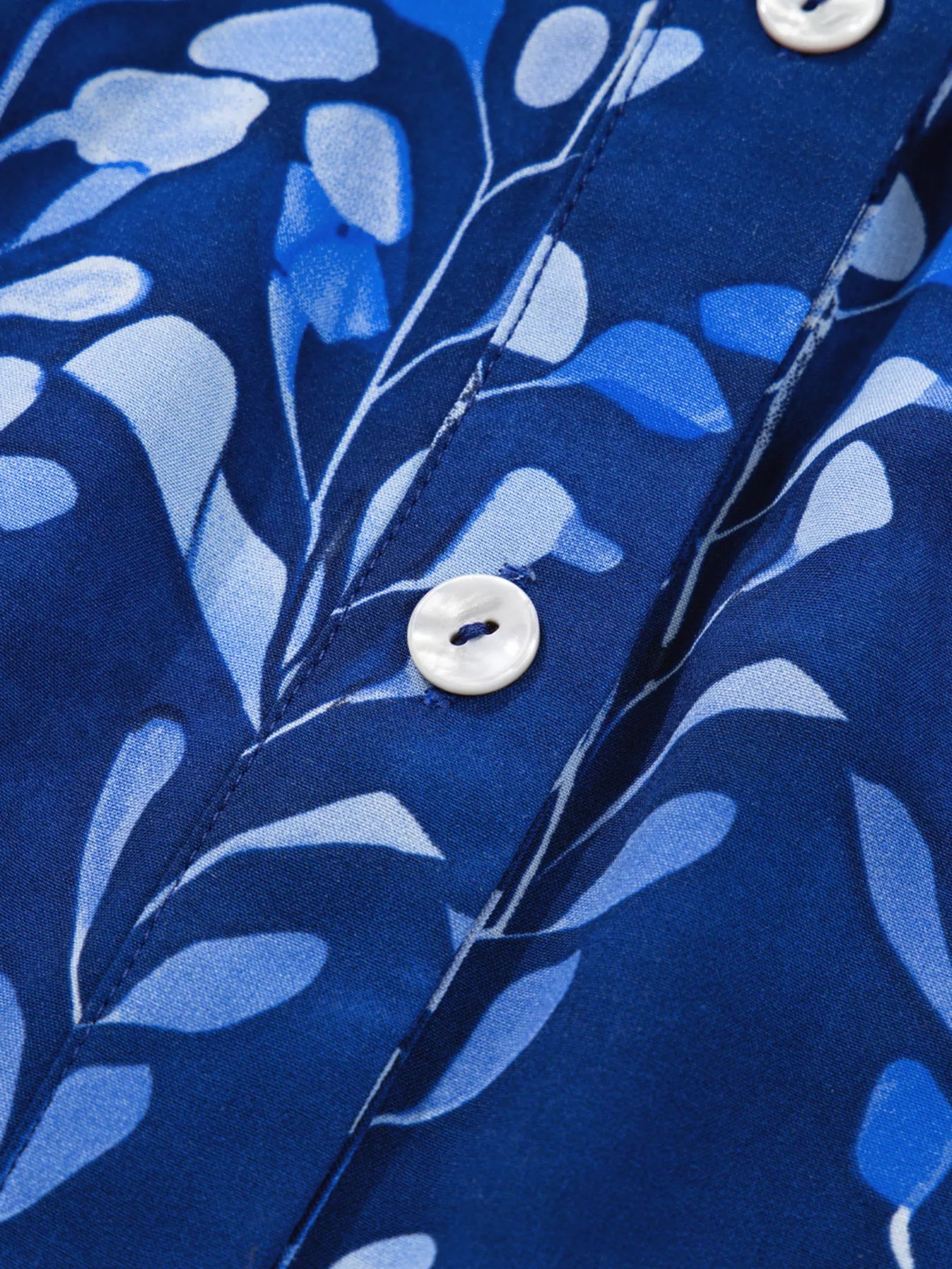 Botanical Print Button Up Shirt OutfitFlow