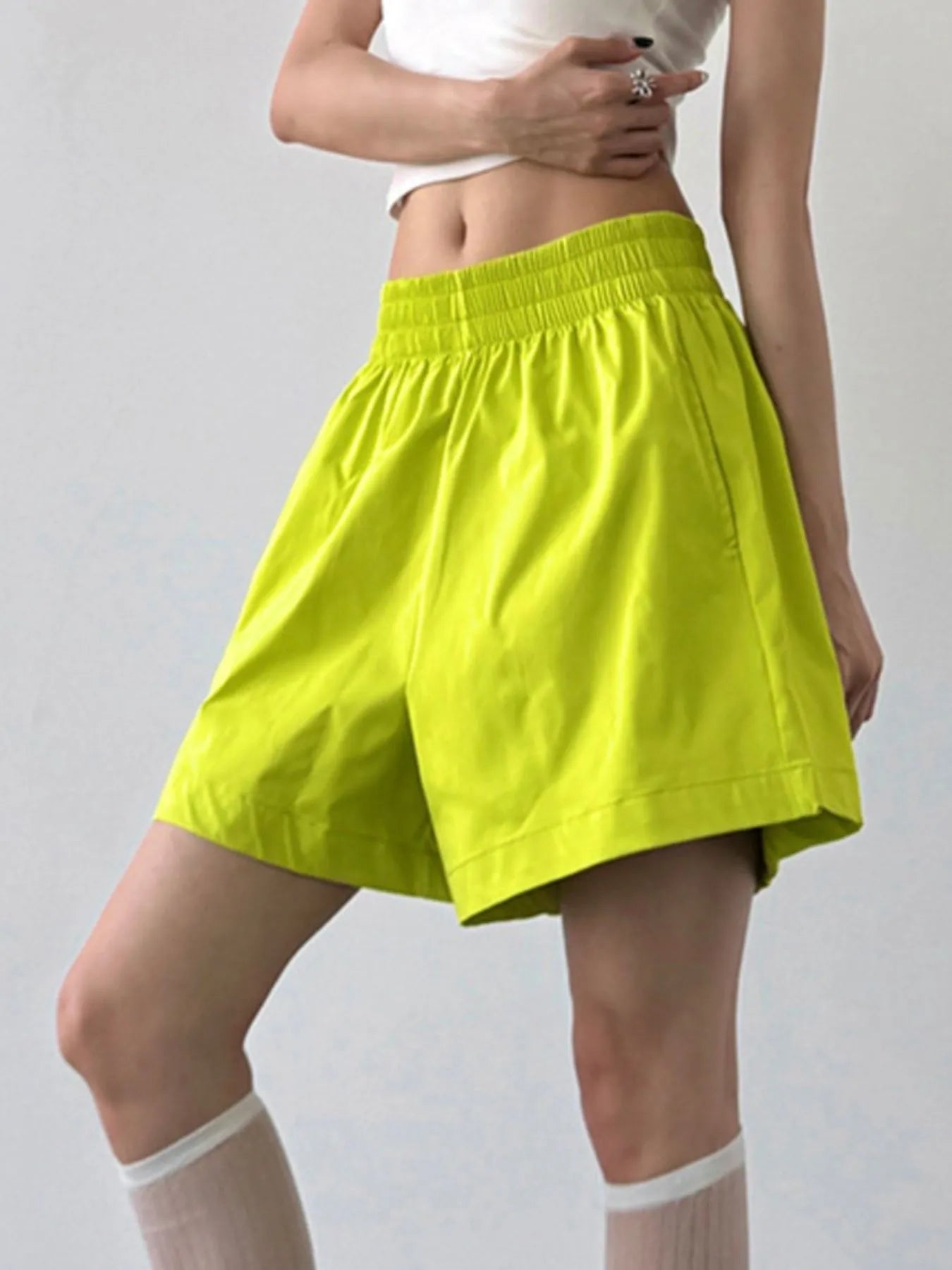 Smocked Wide-Leg Shorts OutfitFlow