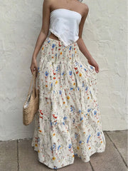 Floral Tiered Maxi Skirt OutfitFlow