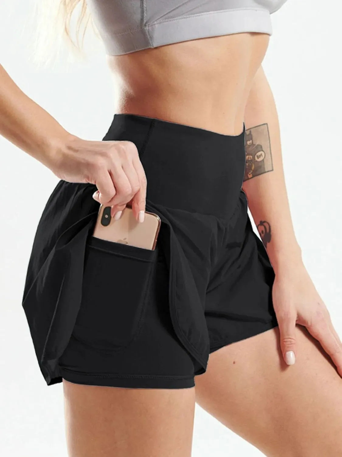 Pocketed High Waist Active Shorts OutfitFlow