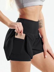 Pocketed High Waist Active Shorts OutfitFlow
