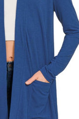 Zenana Slouchy Lightweight Open Front Pocket Cardigan OutfitFlow