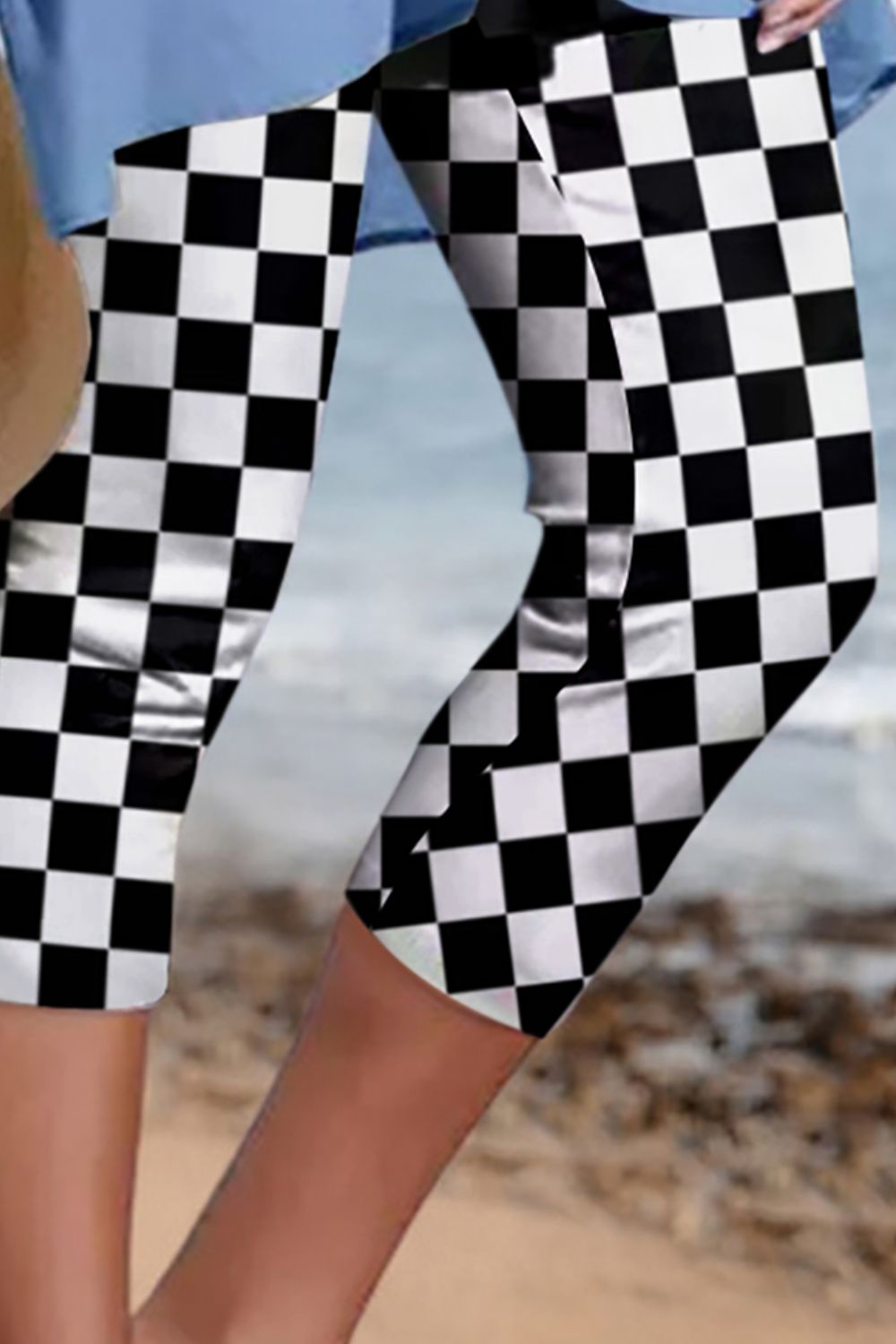 Checkered Skinny Capris