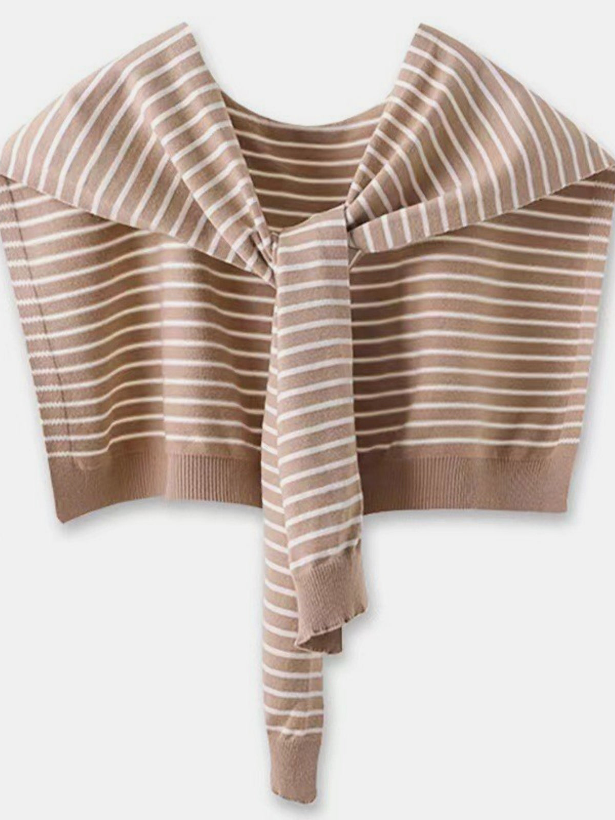 Striped Contrast Knit Wrap