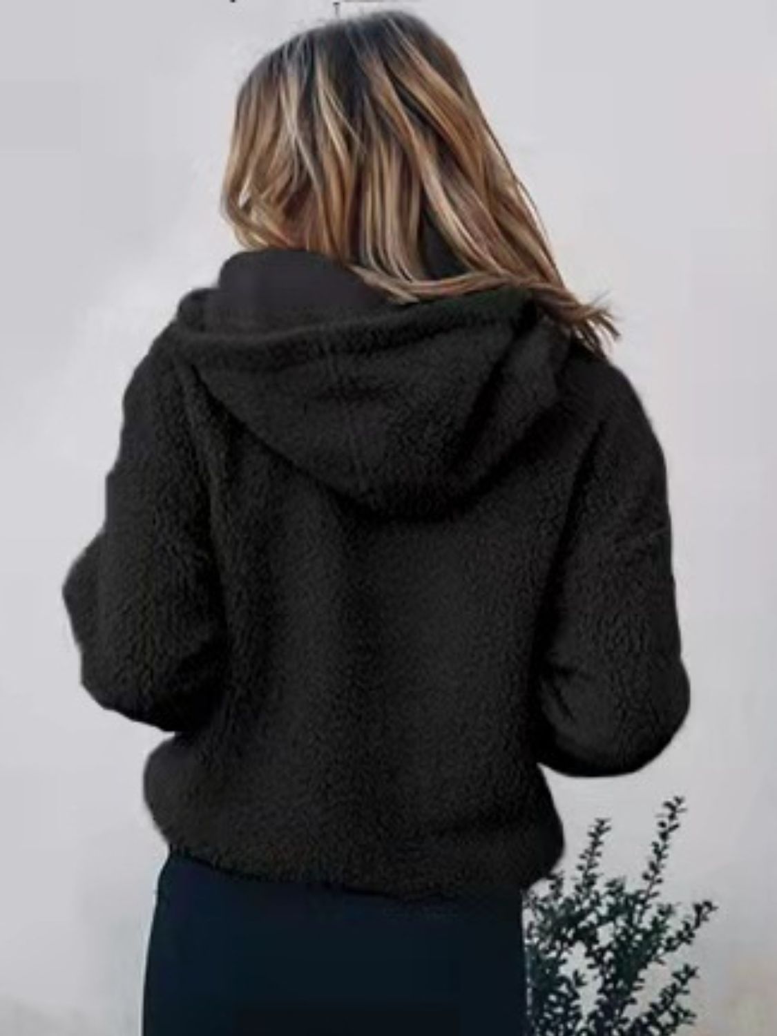 Outfit Flow - Sherpa Long Sleeve Hoodie with Kangaroo Pocket