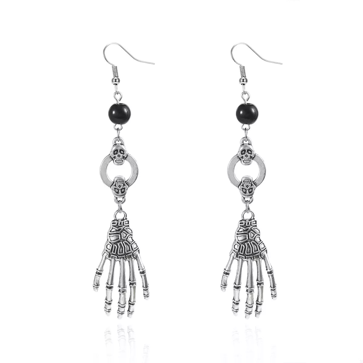 Halloween Skeleton Hand Drop Earrings OutfitFlow