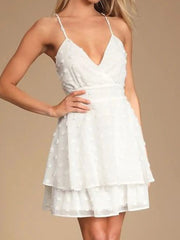 Swiss Dot V-Neck Cami Dress OutfitFlow