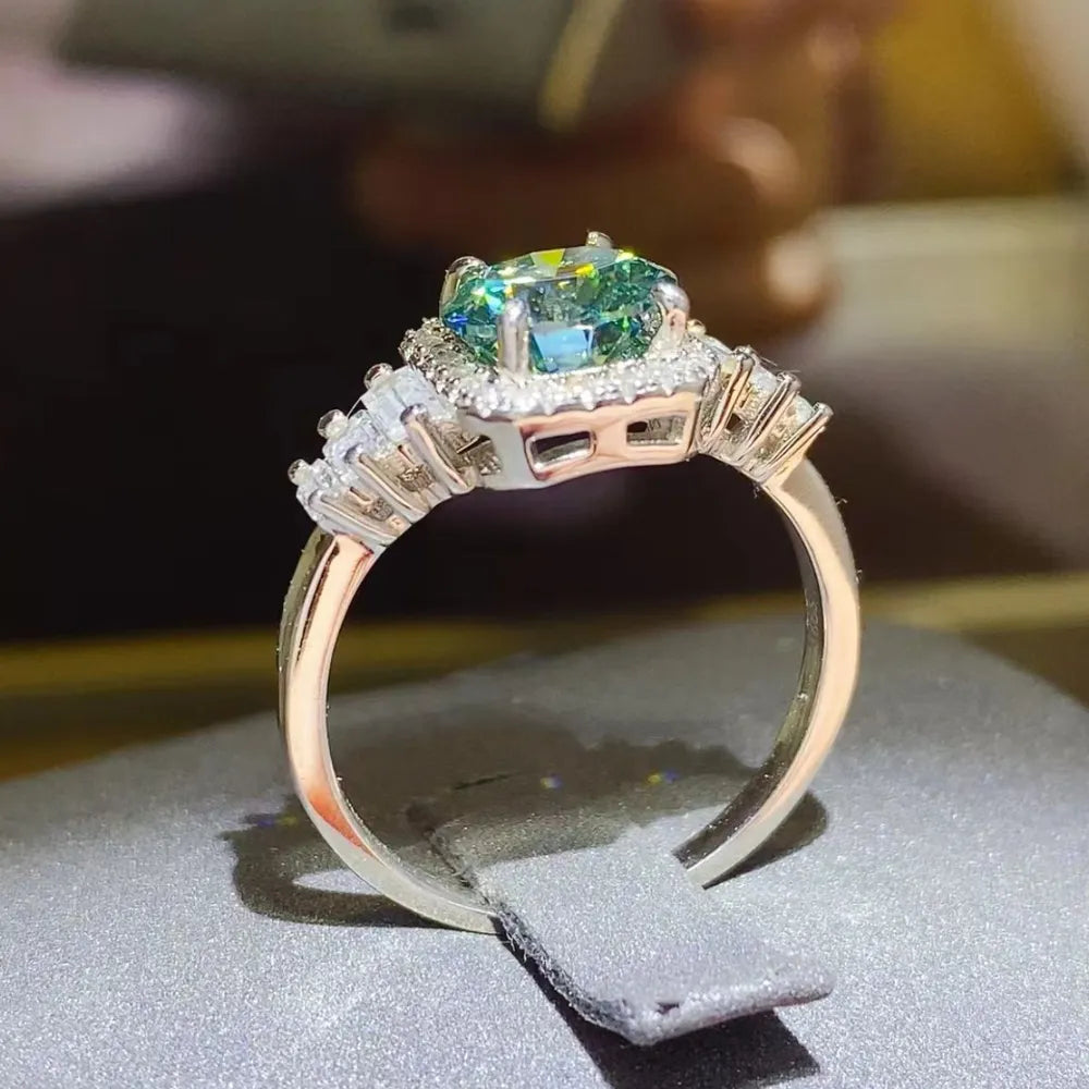 3 Carat Moissanite 925 Sterling Silver Ring OutfitFlow