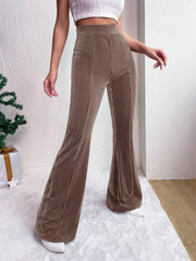 Corduroy High Waist Flare Pants OutfitFlow