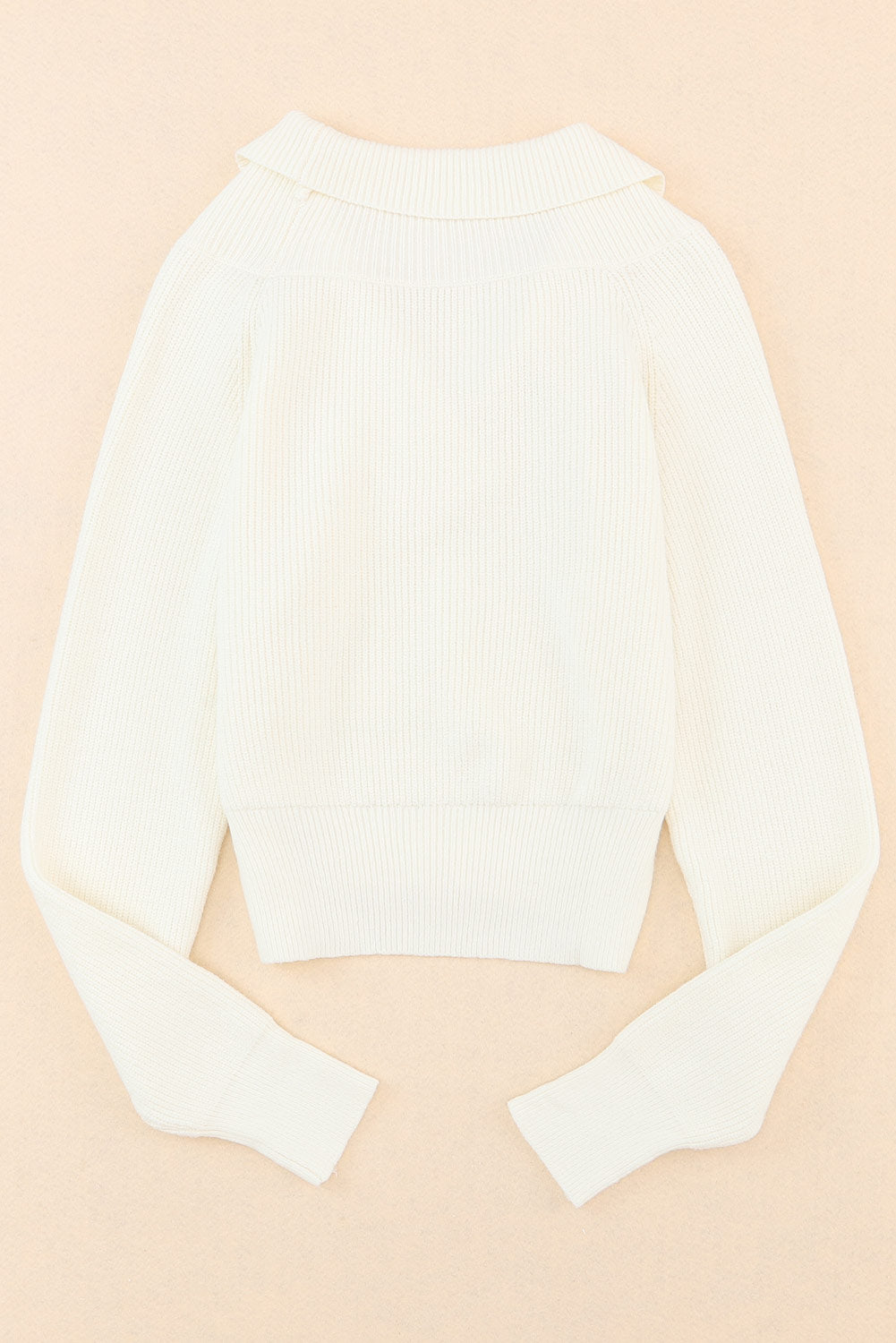 Outfit Flow - Ribbed Surplice Long Sleeve Sweater