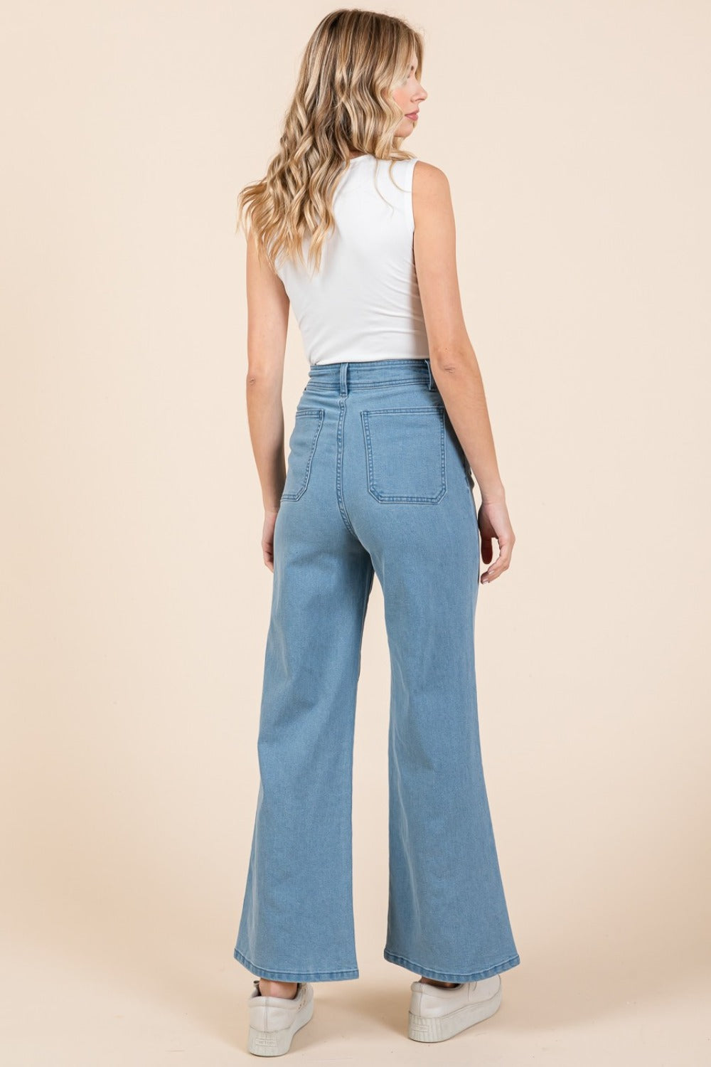 Mittoshop High Waist Wide Leg Jeans