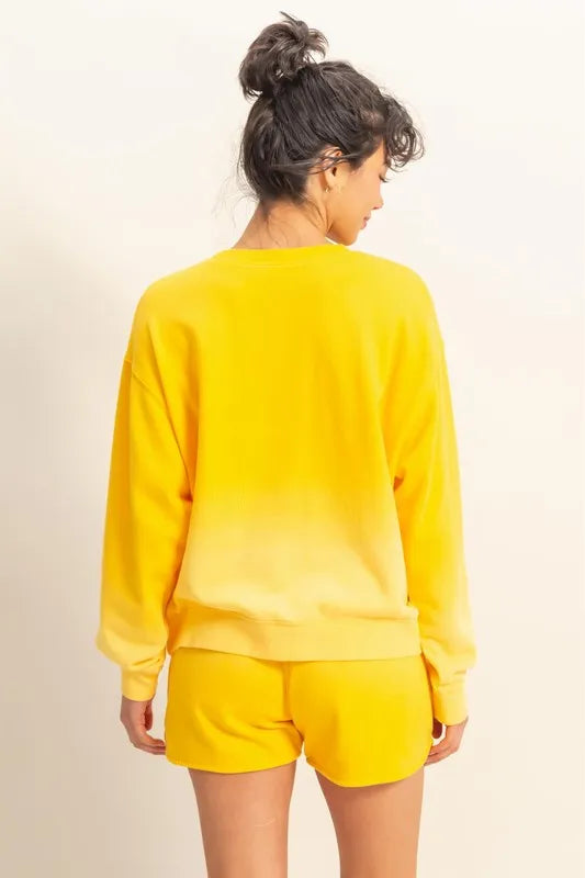 HYFVE Dip Dye Long Sleeve Sweatshirt OutfitFlow