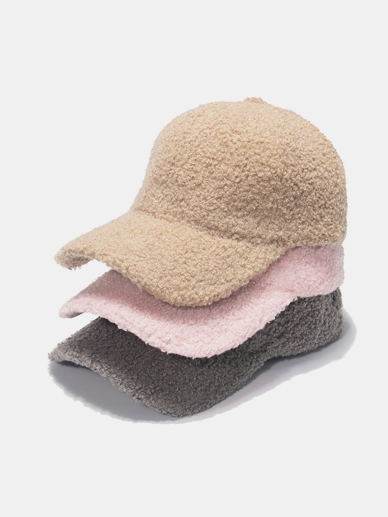 Outfit Flow - Sherpa Solid Color Baseball Cap