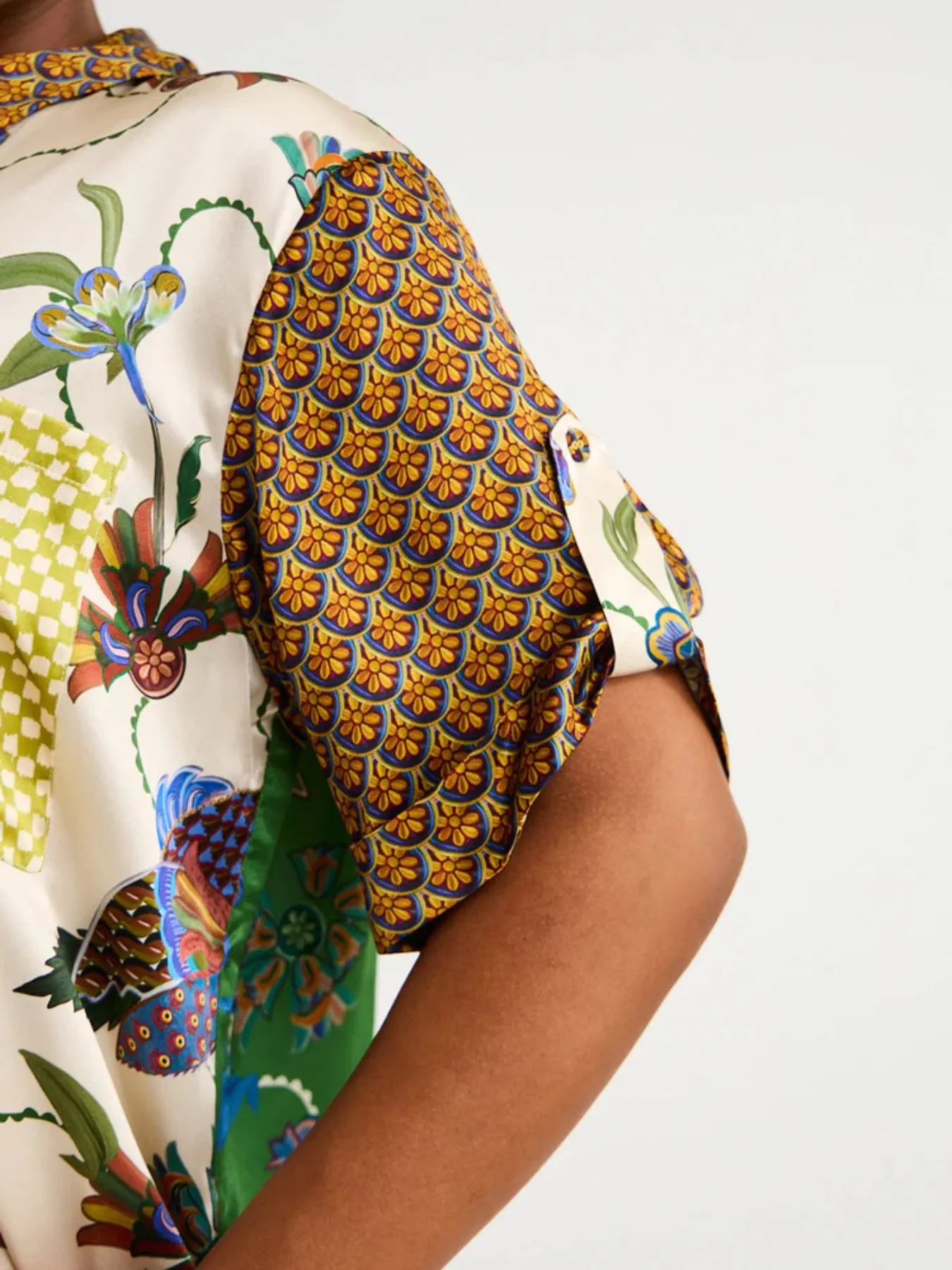 Printed Button Down Shirt and Pants Set OutfitFlow