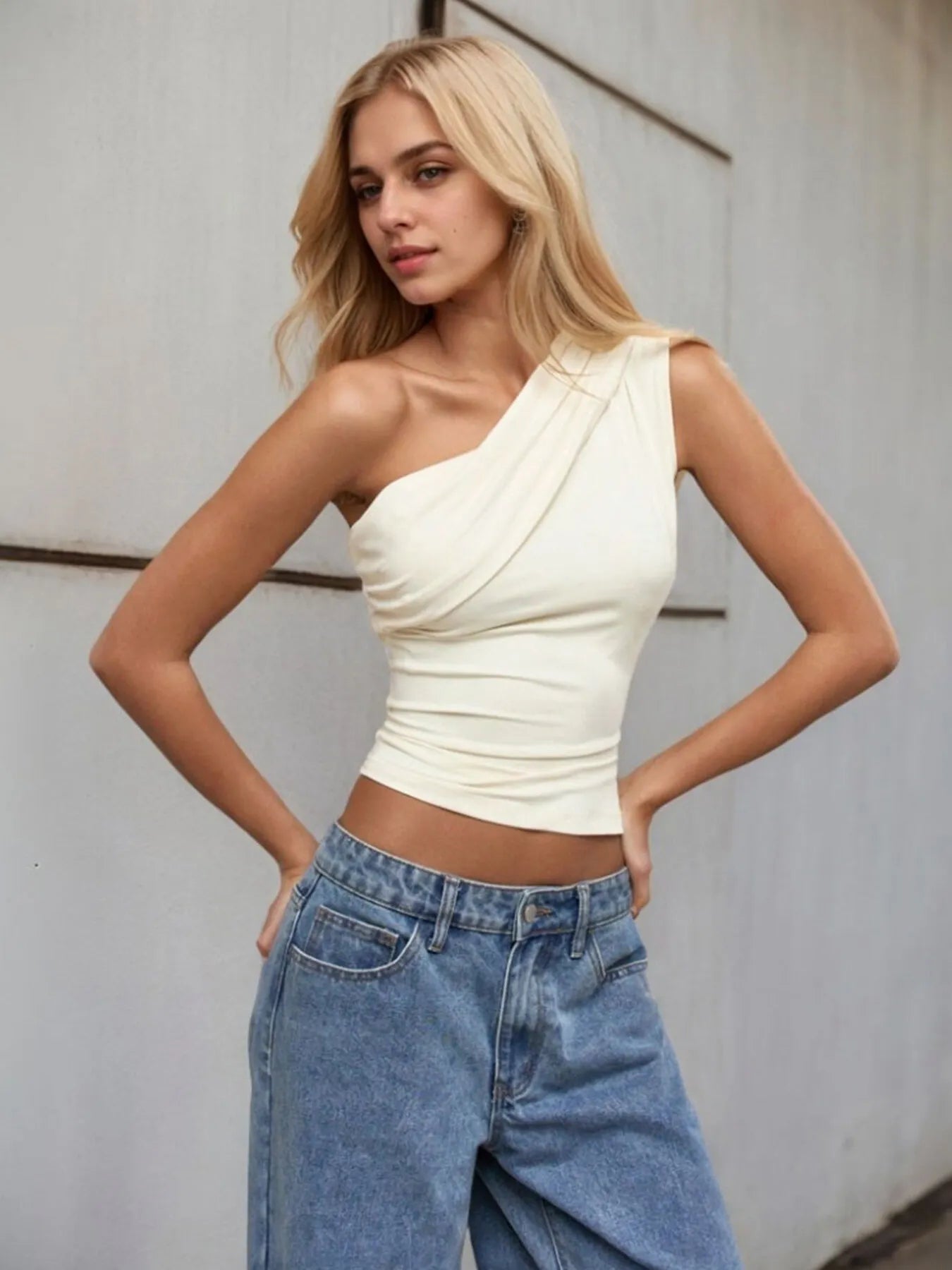 One-Shoulder Tank Top OutfitFlow
