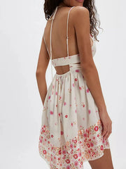 Floral Print Cutout Cami Dress OutfitFlow