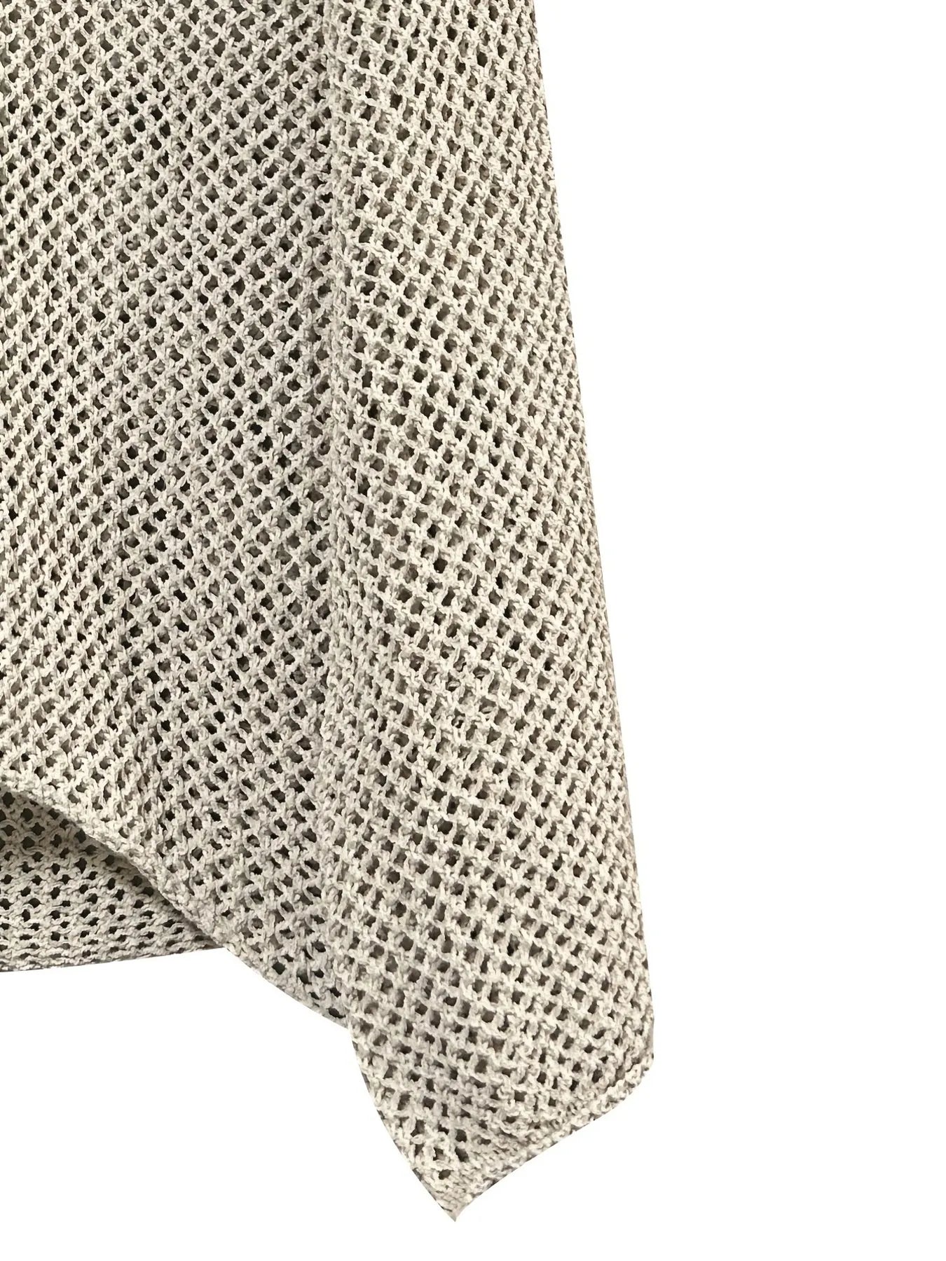 Openwork Long Sleeve Knit Cover Up OutfitFlow