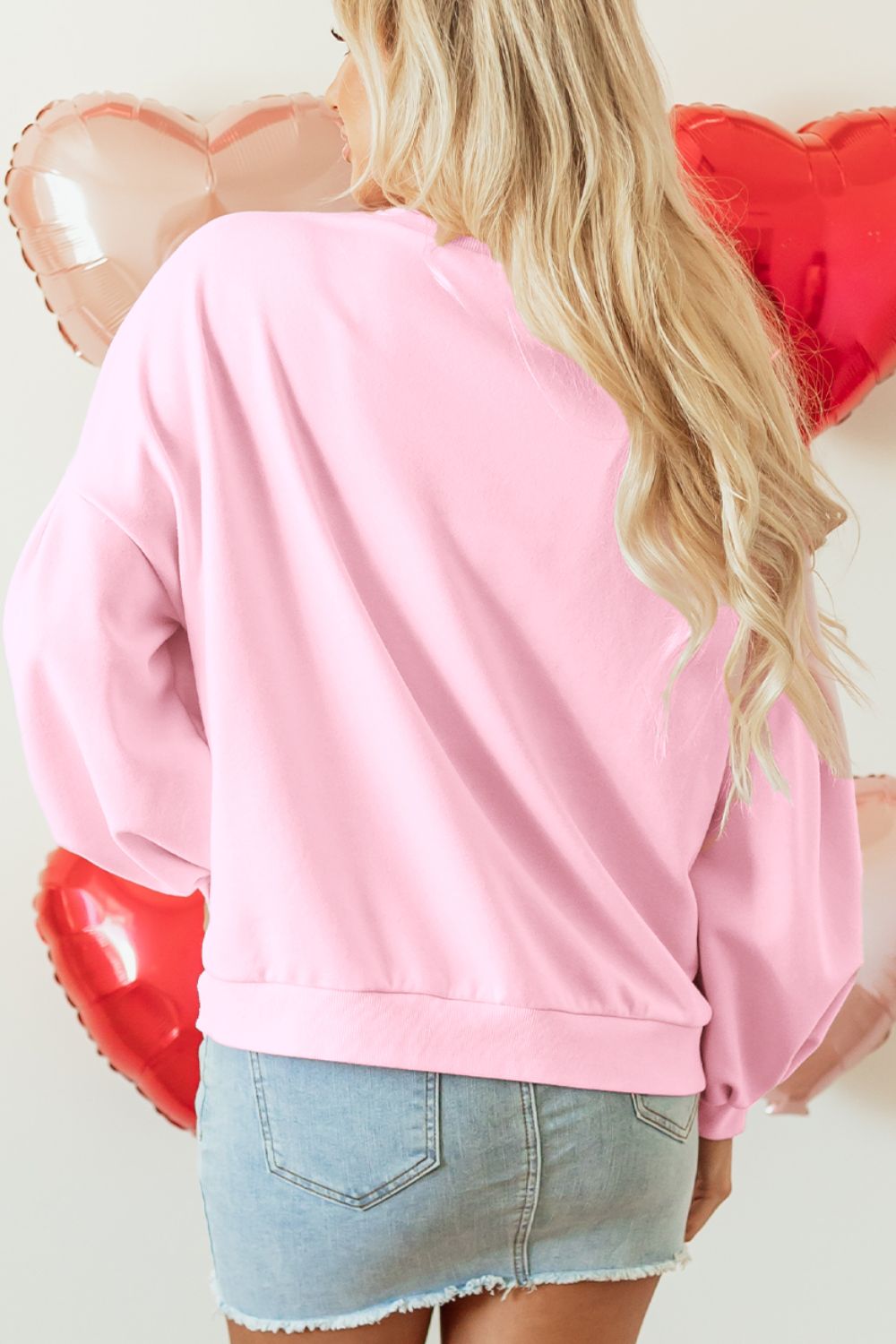 Outfit Flow - Bow Round Neck Long Sleeve Sweatshirt