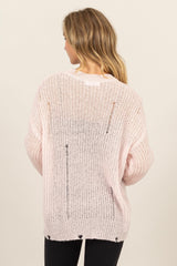 HYFVE Distressed Long Sleeve Knit Top