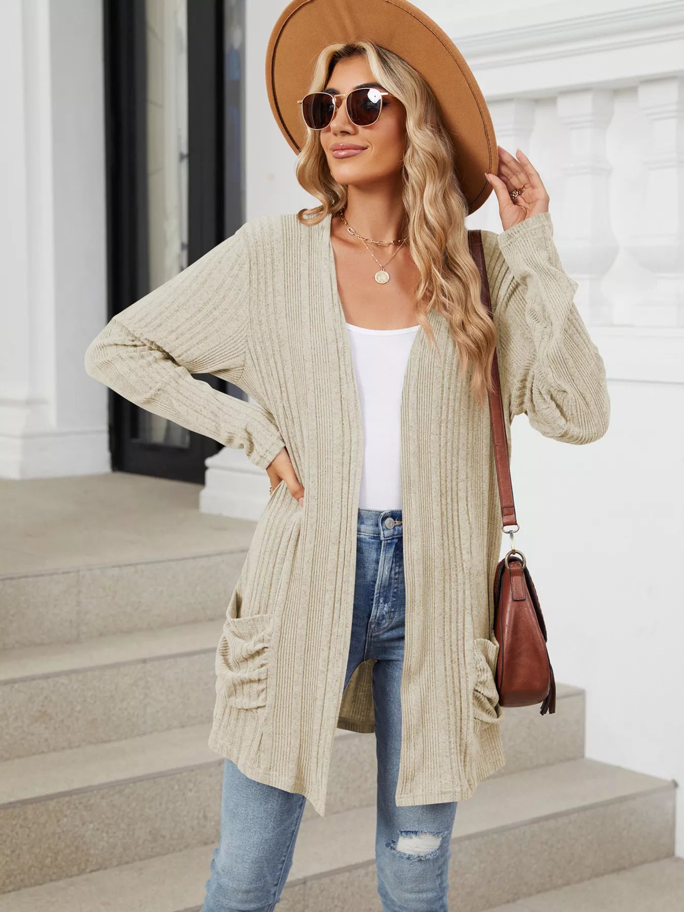 Open Front Long Cardigan OutfitFlow