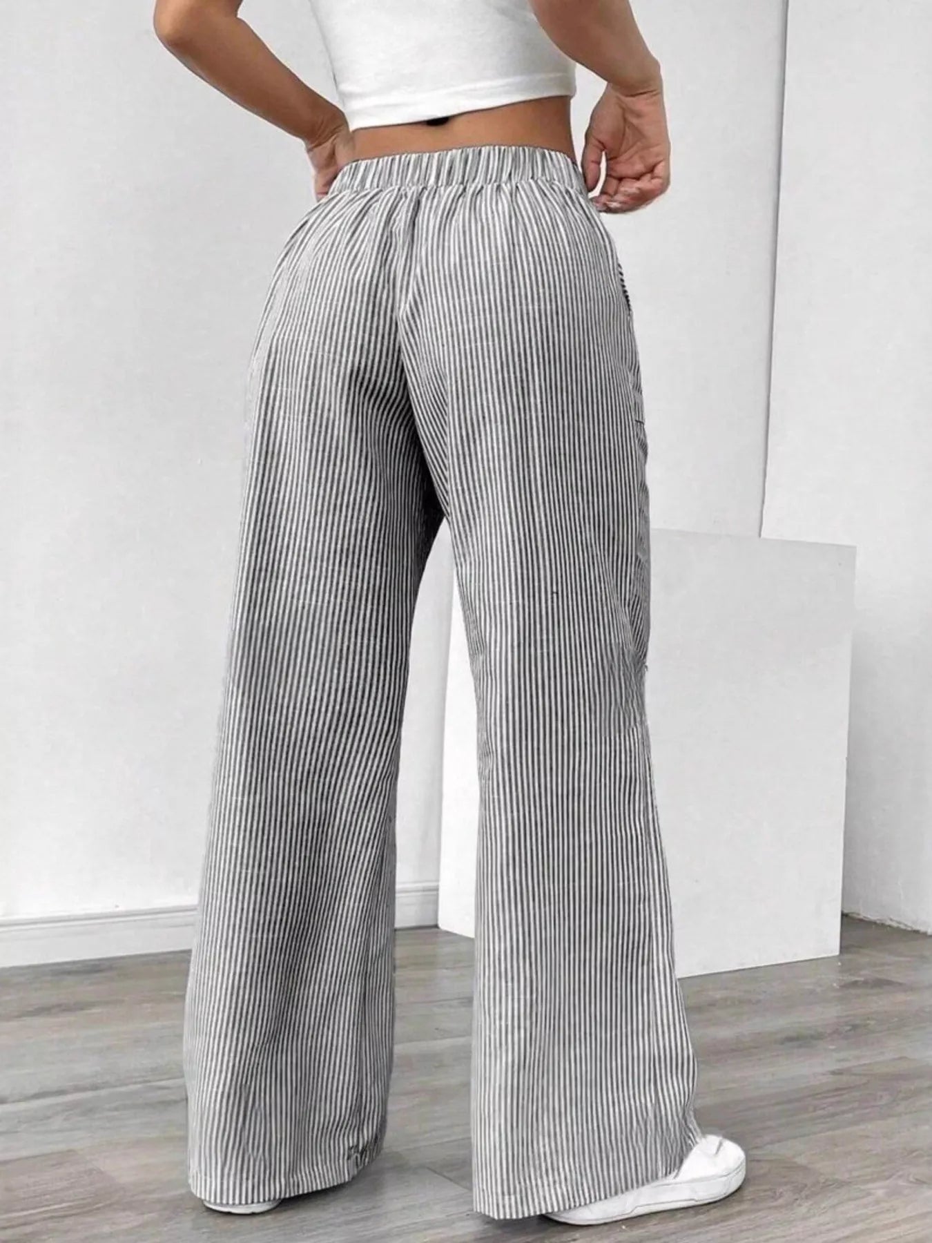 Striped Wide Leg Pants OutfitFlow