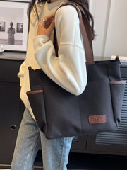 Canvas Shoulder Bag with Adjustable Strap OutfitFlow