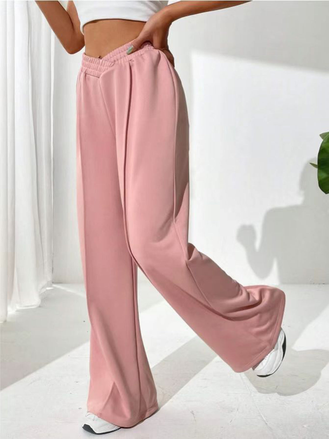 Outfit Flow - Elastic Waist Wide Leg Pants