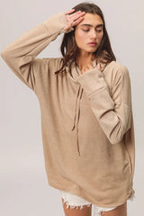 BiBi Solid Side Pocket Thumb Top OutfitFlow