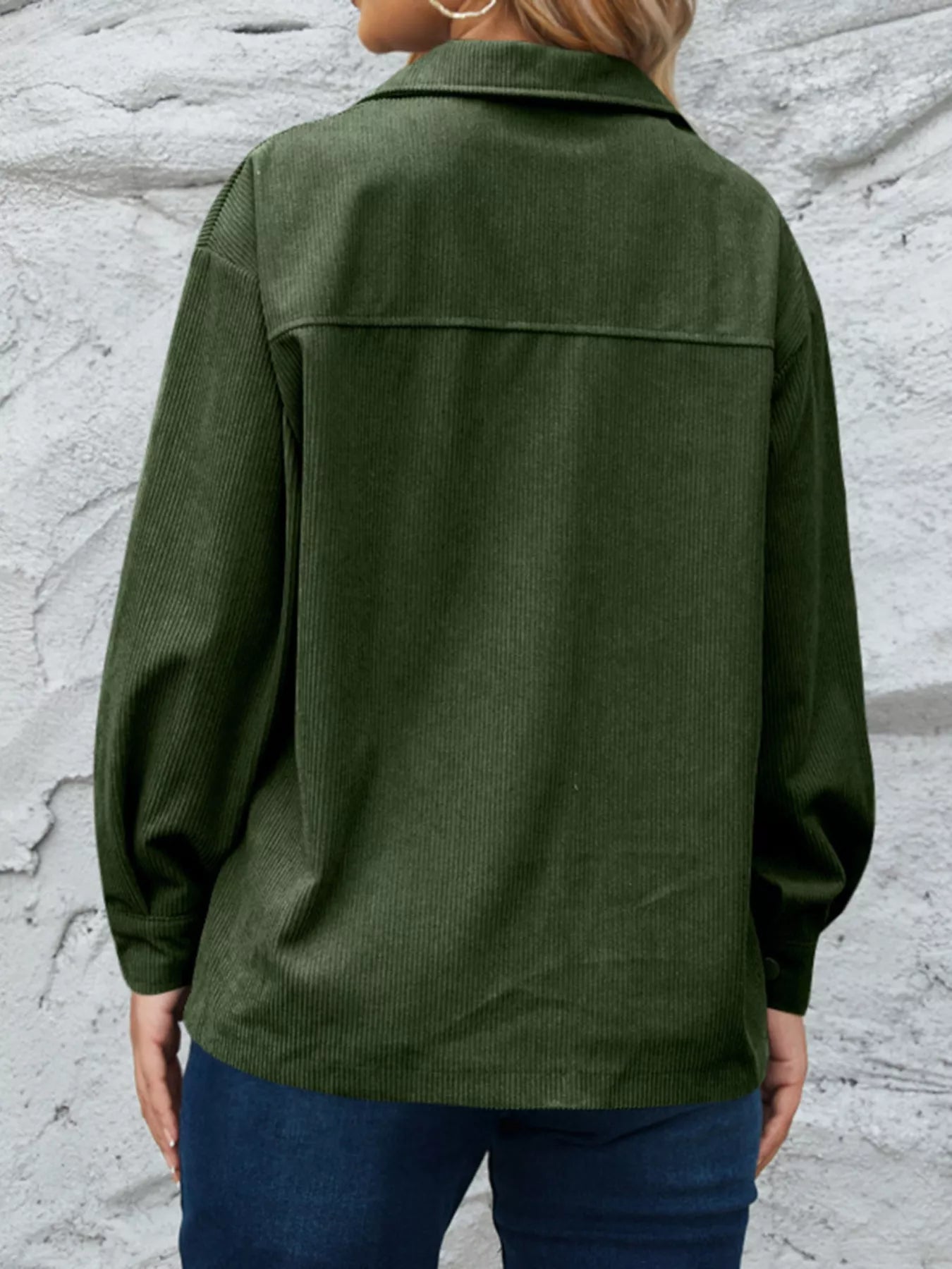 Corduroy Button-Down Shacket OutfitFlow