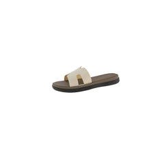Open Toe Flats Sandals Beige OutfitFlow