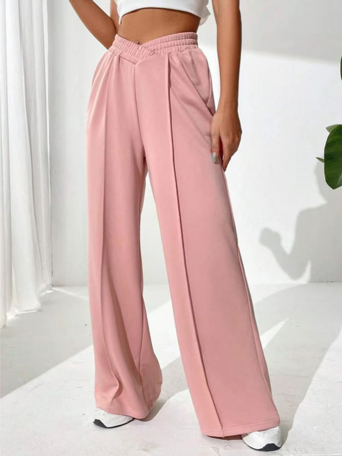 Outfit Flow - Elastic Waist Wide Leg Pants